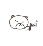 顔の色がない動物たち。（個別スタンプ：19）