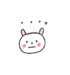 顔の色がない動物たち。（個別スタンプ：34）