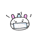 顔の色がない動物たち。（個別スタンプ：35）
