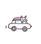 顔の色がない動物たち。（個別スタンプ：36）