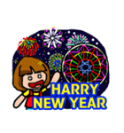Woman- Happy new year section（個別スタンプ：11）