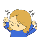 女子と緑の子（個別スタンプ：2）
