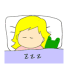 女子と緑の子（個別スタンプ：18）