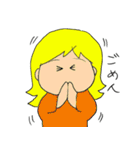 女子と緑の子（個別スタンプ：26）