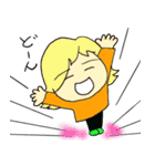 女子と緑の子（個別スタンプ：38）