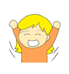 女子と緑の子（個別スタンプ：40）