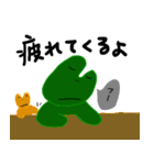 緑の子とピンクの子（個別スタンプ：35）