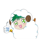 A cute little boy dressed like a sheep（個別スタンプ：5）