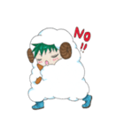 A cute little boy dressed like a sheep（個別スタンプ：7）