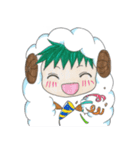 A cute little boy dressed like a sheep（個別スタンプ：17）