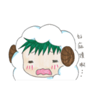 A cute little boy dressed like a sheep（個別スタンプ：21）