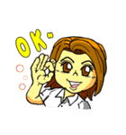 <Happy office worker> - Business up（個別スタンプ：11）
