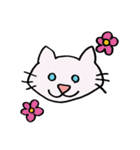 ねこ＆いぬ、二匹は仲良し（個別スタンプ：1）