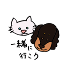 ねこ＆いぬ、二匹は仲良し（個別スタンプ：27）