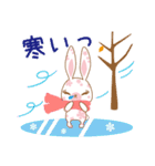 Flower Bunny 冬バージョン！（個別スタンプ：4）