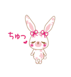 Flower Bunny 冬バージョン！（個別スタンプ：40）
