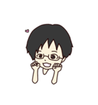 かわいい女の子と男の子のスタンプ（個別スタンプ：5）