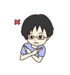 かわいい女の子と男の子のスタンプ（個別スタンプ：16）