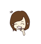 かわいい女の子と男の子のスタンプ（個別スタンプ：17）