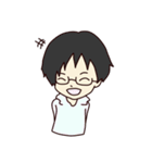 かわいい女の子と男の子のスタンプ（個別スタンプ：21）