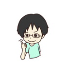 かわいい女の子と男の子のスタンプ（個別スタンプ：24）