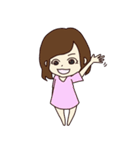 かわいい女の子と男の子のスタンプ（個別スタンプ：35）