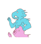 ぞうさんと愉快な仲間たち（個別スタンプ：4）