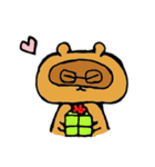 たぬたぬとはむちゃん（個別スタンプ：1）