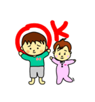 一男一女の四人家族（個別スタンプ：24）