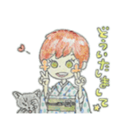 お花ほっぺの女の子（個別スタンプ：2）