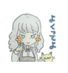 お花ほっぺの女の子（個別スタンプ：8）