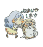 お花ほっぺの女の子（個別スタンプ：9）