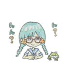 お花ほっぺの女の子（個別スタンプ：14）