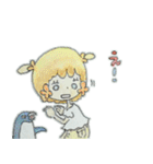 お花ほっぺの女の子（個別スタンプ：15）