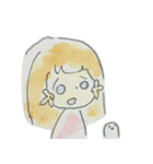 お花ほっぺの女の子（個別スタンプ：24）