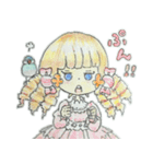 お花ほっぺの女の子（個別スタンプ：27）
