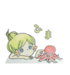 お花ほっぺの女の子（個別スタンプ：32）