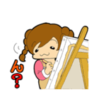 絵を描くお仕事！！ ー 画家志望編 ー（個別スタンプ：28）