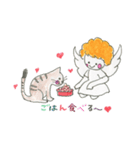 天使とねこ（個別スタンプ：21）