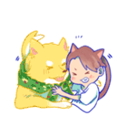 The cat and his friends（個別スタンプ：37）