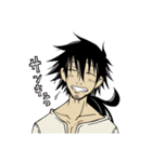 めんどくさいけど返答する男子（個別スタンプ：11）