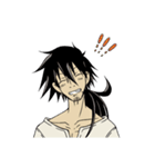 めんどくさいけど返答する男子（個別スタンプ：15）
