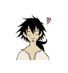 めんどくさいけど返答する男子（個別スタンプ：16）