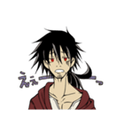 めんどくさいけど返答する男子（個別スタンプ：21）