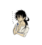 めんどくさいけど返答する男子（個別スタンプ：23）