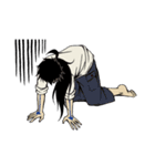 めんどくさいけど返答する男子（個別スタンプ：26）
