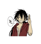 めんどくさいけど返答する男子（個別スタンプ：34）