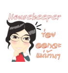 Cartoon Isan thailand v.lady home keeper（個別スタンプ：5）