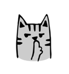 Handsome gray meow（個別スタンプ：13）