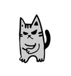 Handsome gray meow（個別スタンプ：35）